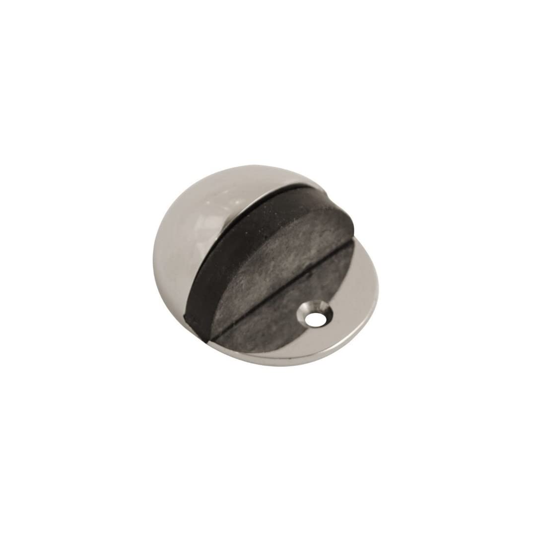Vibe Silver Hooded Door Stop Chrome 38Mm, Door Stopper, Rubber Bumper To Protect Door, Walls, And Skirting For Internal Use