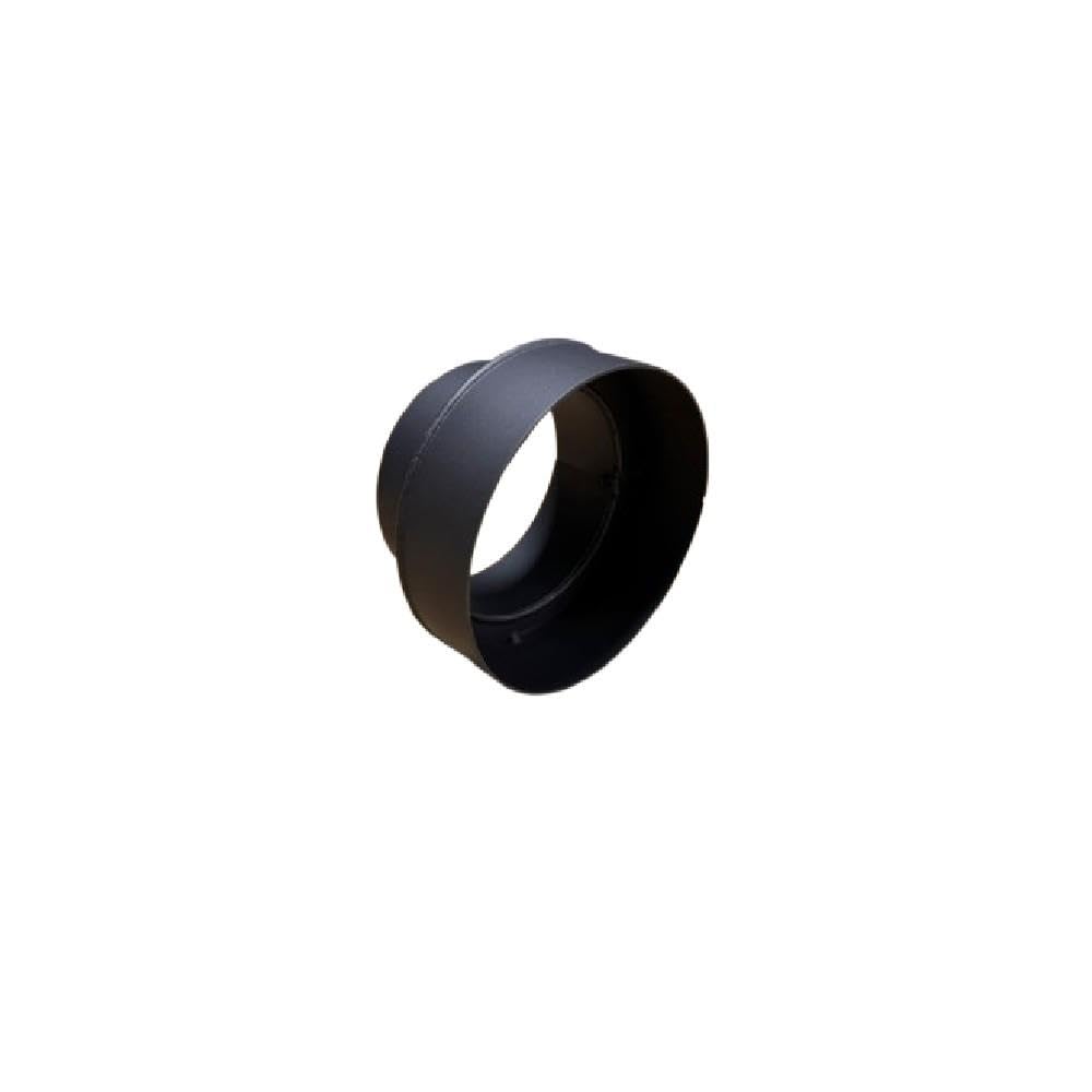 Reducteur 150 mm vers 130 mm Conduit poele Acier Noir Mat