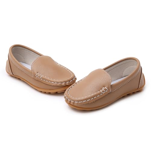 Image of RVROVIC Kids Girls Boys Slip-on Loafers Oxford PU Leather Flats Shoes(Toddler /Little Kid)