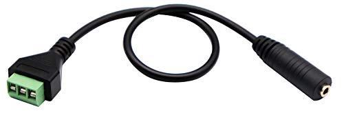 zdyCGTime 3.5mm Screw Terminal Block Cable,3.5mm (1/8inch) female Stereo Audio Female to 3 Pin/Way Female Bolt Screw AV Headphone Type Adapter Cable.(30CM/2Packs) - Image 4