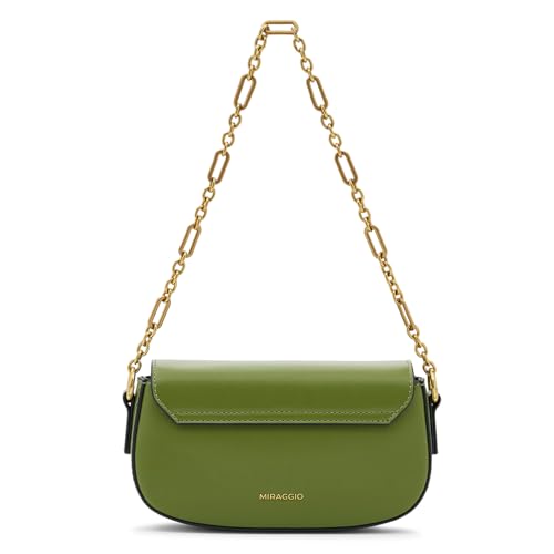 Image of Miraggio Moira Shoulder Bag For Women Stylish With Statement Chain Shoulder Strap | Shoulder Bag For Party & Everyday Use