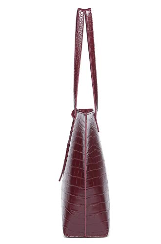 Image of Dreubea Women's Soft Faux Leather Tote Shoulder Bag from, Big Capacity Tassel Handbag