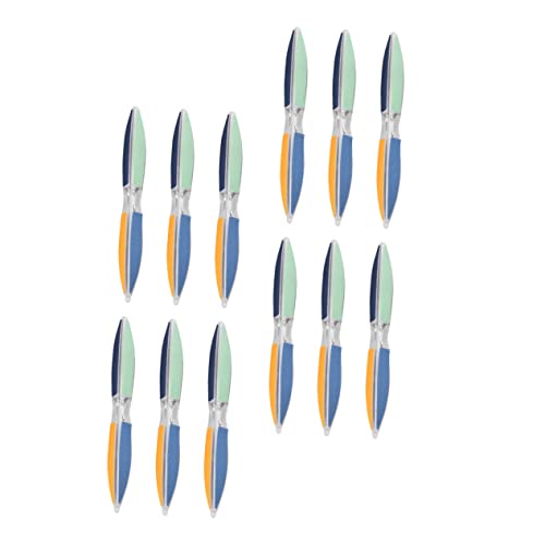 SHERCHPRY 12Pcs Hexagonal Nail Files Durable Nail Shaping Tools for Manicure Filing Ridges Removal