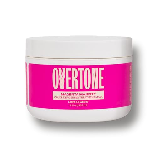 Image of Overtone Color Depositing Conditioner - 8 oz Semi Permanent Hair Color with Shea Butter & Coconut Oil - Vegan, Cruelty-Free - Extreme Magenta