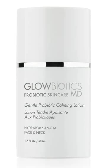Glowbiotics MD, Gentle Probiotic Calming Lotion Antioxidant Face Hydration For Oily Combination and Sensitive Skin Types, 1.7 Fl Oz