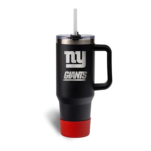 Image of The Memory Company NFL 40oz Game Day Tumbler - Premium Stainless Steel Double-Wall Vacuum Insulated Travel Cup with Removable Silicone Base , Laser Engraved Team Logo, Hot & Cold Drinks