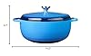 Lodge Essential Enamel Cast Iron Dutch Oven with Lid - Oven-Safe Enamel Cookware up to 500° F - Heat-Retaining Braising & Roasting Pot - Non-Toxic Cookware - 7.5 Quart, Carribean Blue #4