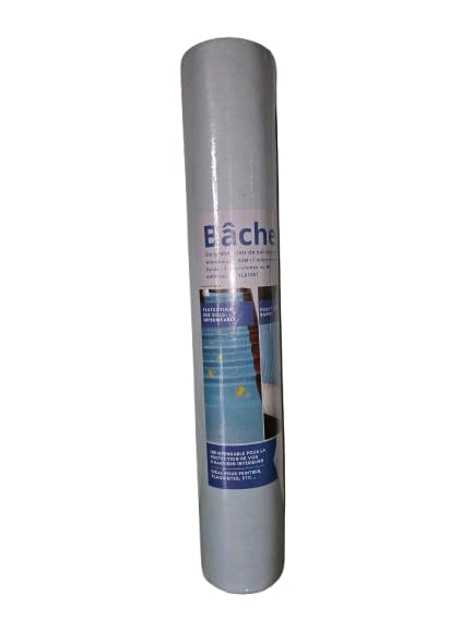 HLX Rouleau bâche de protection de sol feutre 1x30m - 120g/m² - 30m² - Anti-dérapant / auto-adhésif - non collant - idéal peintre-chantier-escaliers-rénovation