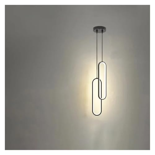 Lámpara colgante LED elíptica minimalista para decoración de sala de estar