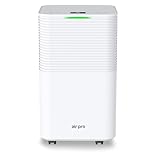 Air Pro 12L/Day Digital Dehumidifier - Large 2L Tank, Sleep Mode, 24 HR Timer For Laundry Drying, Bedroom, Basement, Garage & Kitchen - Quiet and Portable Electric Mould, Damp, Condensation Remover