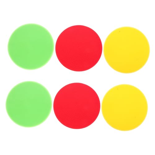 KOMBIUDA 6Pcs Football Training Marker Discs Lightweight Soccer Exercising Plates for Agility Drills Durable and Wear Training Equipment for Site Boundaries and Courses