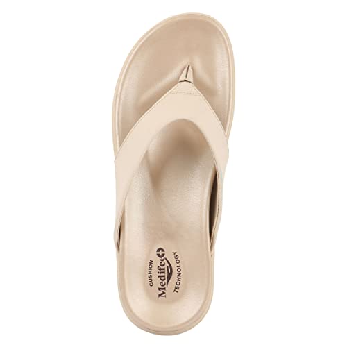 Image of Medifeet Women's Leather Thong Slippers