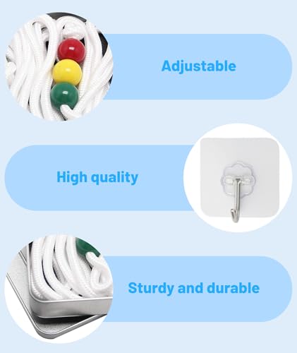 Image of Vision Training Tool with 3 Color Beads, Hand Eye Training Equipment for Myopia and Strabismus, Includes Hook, Measuring Tape and Marker for Home and School Use