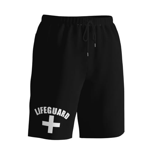 Lifeguard Cross Men's Quick-Dry Board Shorts 7" - Swim Trunks Summer Hawaii Beach3