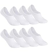 Falechay Sneaker Socken Damen Füßlinge 8 Paar No Show Unsichtbare Socken Unisex Schwarz Weiß Grau...