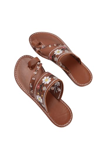 Verdusa Women's Embroidered Open Toe Slip On Flip Flop Sandals Summer Flat Sandals2