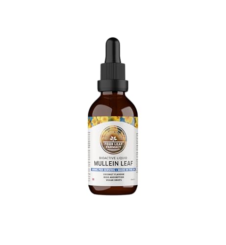 Mullein Leaf Extract for Lungs - Made in UK - 60 000mg High Strength Liquid Mullein Leaf - Mullein Drops