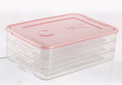 餃子収納ボックス 冷蔵庫収納ボックス ギョーザ保存容器 キッチン収納 整理ケース 食品 省スペース長方形 大容量 ギョーザケース 蓋付き 家庭餃子ボックス 急速冷凍餃子 (transparent,3)