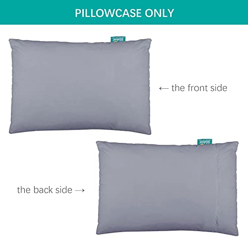 Image of Biloban 3-Piece Toddler Sheet Set Microfiber, Toddler Bedding Set Includes Crib Mattress Sheet, Flat Sheet and Envelope Pillowcase, Silky Soft, Breathable and Lightweight, Grey