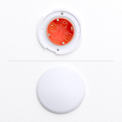 ORION LIGHTSTYLE Extra Flache Abdeckung Verteilerdose PVC weiß Baldachin Deckendose Abschluss, rund, 135mm