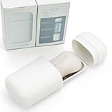 AIDIMMING Travel Soap Case, Leakproof Soap Container with Lid, Portable Bar Soap Holder for Traveling, Soap Box for Bathroom, Shower, Gym, School, Camping, Vacation, Outdoor (White)