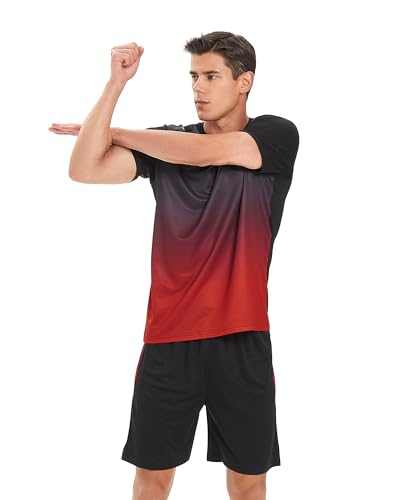 BOOMCOOL Gym Clothes workout shorts and long sleeve shirts for men running dry fit athletic outfits sets 6 pack3