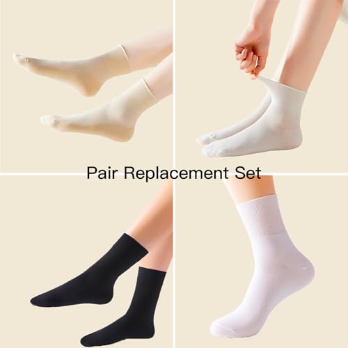 Image of 3 Pairs Ankle Socks for Women Non Slip Cotton Socks No Show Socks Classic Casual Socks