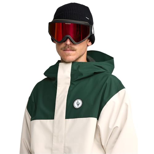 Image of Volcom Men's Buckthreeeighty Snowboard Jacket - 10k Waterproof 2-layer Shell, Zip Tech