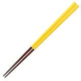 若狭塗 箸 天然木 22.5cm 男女兼用 細身モダン 乾漆 やまぶき 黄 日本製 263560