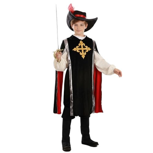 FYASA Déguisement de mousquetaire pour enfant, taille 10 à 12 ans