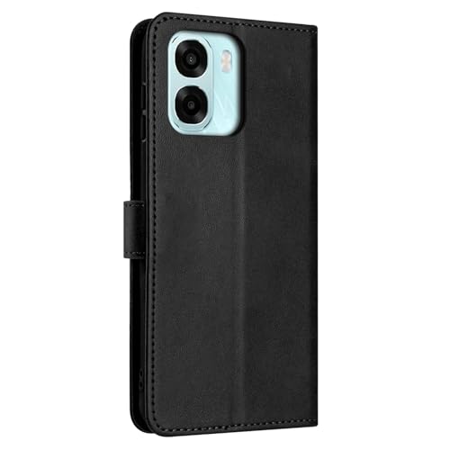 PanXCase Cover Libro per Oppo A6x 5G/4G / Oppo A6 5G/4G - Custodia PU Pelle Wallet, Supporto, 3 Porta Carte, Magnetica Antiurto Case (Nero)
