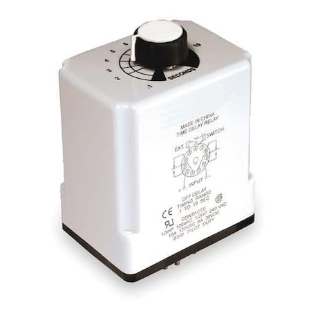 Time Delay Relay,120VAC/DC,10A,DPDT