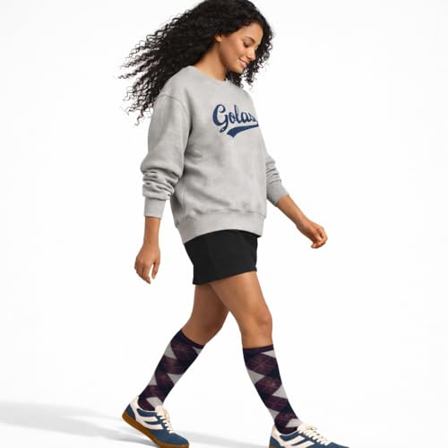 Image of Couver Women's Argyle Knee High Socks - Soft Acrylic Over the Calf Tube Style Socks for Casual Athletic - One Size
