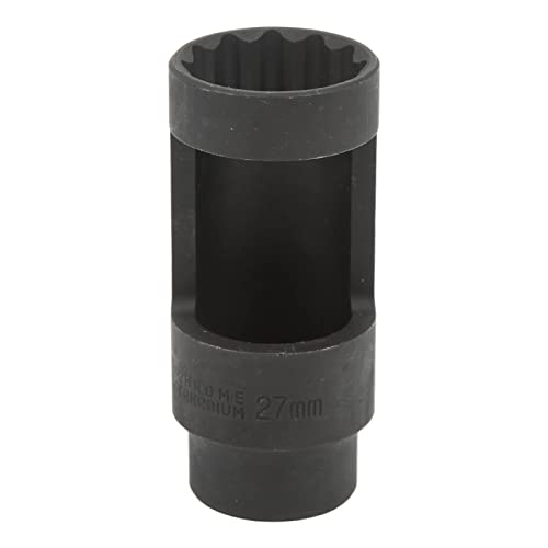 für Einspritzdüsensockel 1 2-Zoll-Antrieb 27 Mm 12-Punkt-Chrom-Vanadium-Stahl Universal für Autos Einspritzdüsensockel für Injektionsentferner-Werkzeug