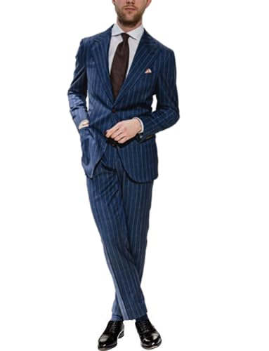Costume pour hommes à rayures idéal pour le bal de fin d'année veste et pantalon