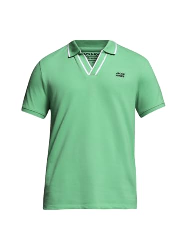 Image of Jack & Jones Men Solid Polo Collar Cotton Slim Fit T-Shirt