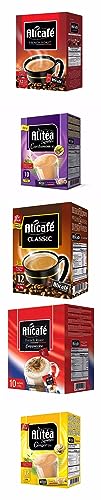 Image of Alicafe Classic 3-in-1 Instant Coffee 240 grams (12 Sachets, 20 grams Each) - Rich Aroma, Convenient Premix Blend, Medium Roast (Pack of 2)