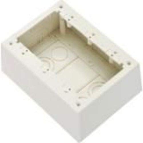 Panduit Pan-Way Power Rated Surface Mount Outlet Box - Surface mount box - white - 3-gang