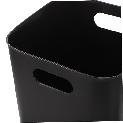 Caneca de basura rectangular negra para cocina y baño miniatura 7