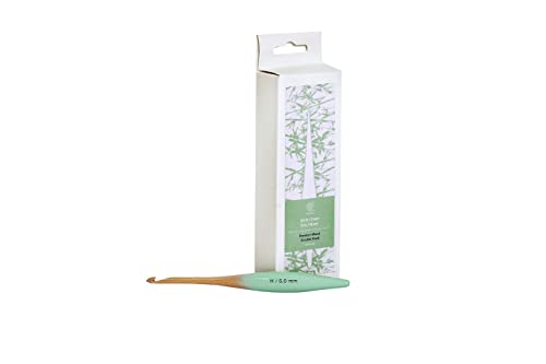 Image of mindfulknits Premium Ergonomic Beech Wood Crochet Hook - Size US H, 5mm - 15cm Length - Wooden Crochet Hook - Knitting & Crochet Supplies for Crafting Relaxation & Stress Relief (5mm)