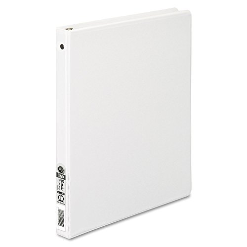 Wilson Jones 3 Ring Binder 1/2 Inch, Round Ring View Binder, Letter Size, Basic, 362 Series, Customizable, White (W362-13WV)