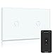 WiFi/WLAN günstig Kaufen-BSEED Smart Alexa Lichtschalter 1 Fach 2 Wege +1 Fach 2 Wege Wifi Smart Lichtschalter arbeitet mit Tuya and Google Home,Glas Touchscreen-schalter Weiß(Erforderlich Neutral Draht)157mm