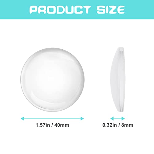 Vicloon Door Stopper - 6 Pcs Silicone Clear Round Wall Protector, Self Adhesive Bumpers for Doors, Handles, Walls, Refrigerator