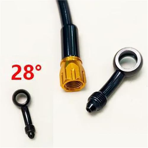 Flexible frein hydraulique moto 180cm avec durite acier inoxydable M10 - 5