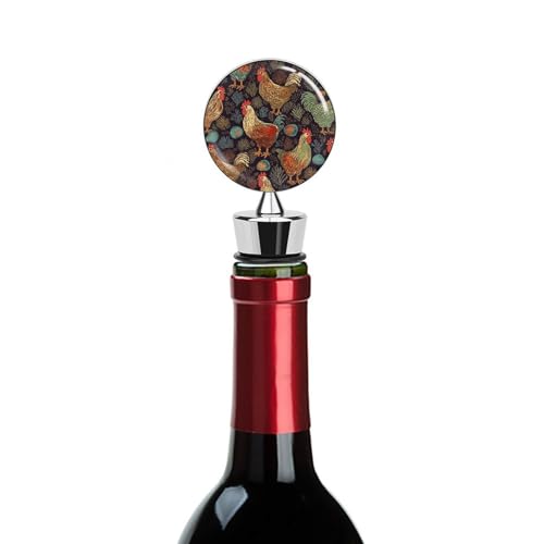 Bouchon de vin poulet réutilisable hermétique pour bouteilles - 7