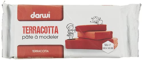 DARWI TERRACOTTA PÂTE À MODELER AUTO-DURCISSANTE COULEUR TERRACOTTA 500 G