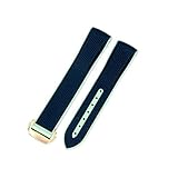 Generico Compatibile con Omega e Swatch Co-Branded Planet Series Marrone Azzurro Bianco Accessori Arc Interface Cinturino for orologio in silicone con motivo intrecciato(Blue green-Golden-Z3)