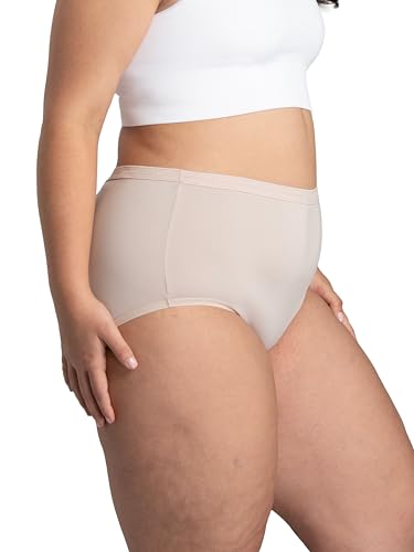 Fruit of the Loom Women's Plus Size Underwear Briefs, Fit for Me, Designed to Fit Your Curves