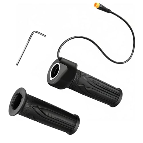 Image of Full Twist Throttle for Speedrid, Upgrade 12-72V Wide Voltage 3 Pin EBike Throttle Grips with Waterproof Connector, for Electric Bikes & Scooters, 22.2mm Handlebar Compatible