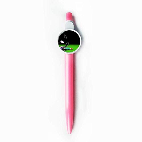 Stylo bleu rétractable anti-taches motif jetons casino pour bureau